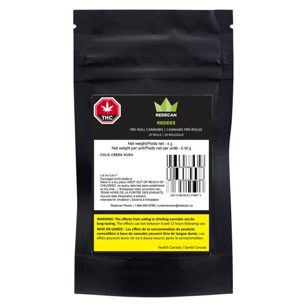 REDECAN – REDEES COLD CREEK KUSH PRE-ROLL Sativa. 10x0.4g - Image 2